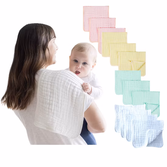Baby Burp Cloth Soft Cotton Baby Muslin Burp Cloth