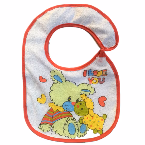 Bavoir d'alimentation pour bébé en tissu de rot en coton imprimé de conception personnalisée OEM d'usine de la Chine