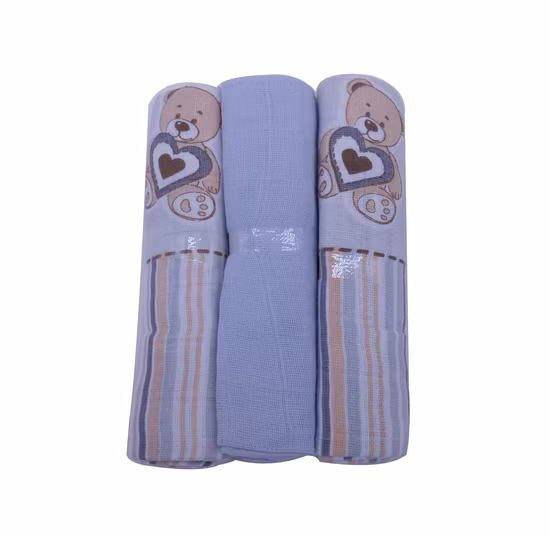 Paquet de 6 couches pour bébé en mousseline 100 % bambou imprimées