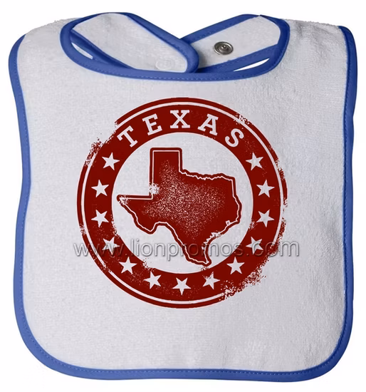 Logo de couche pour bébé cadeau promotionnel bavoir d'alimentation pour bébé en coton