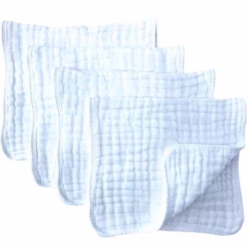 Tissu de rot pour bébé Tissu de rot en mousseline de coton doux pour bébé