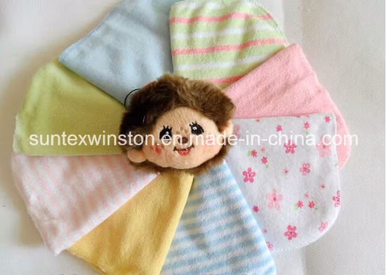 Adaptez aux besoins du client les débarbouillettes nouveau-nées de bébé d'impression 6PCS par débarbouillettes de bébé de paquet