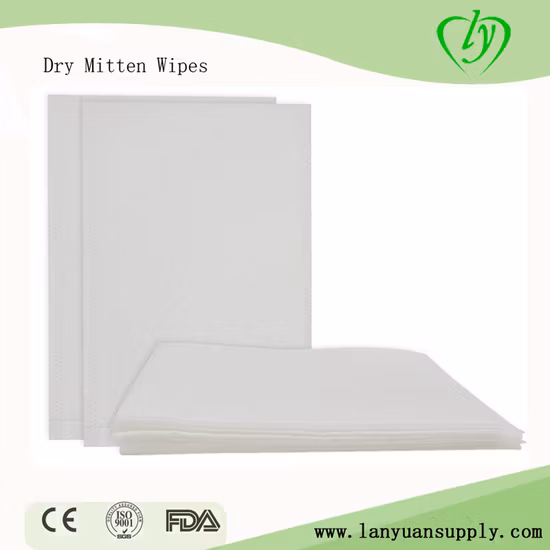 Spunlace Mitten Wipe Jetable Bébé Lingettes Non Tissé Molton Gant